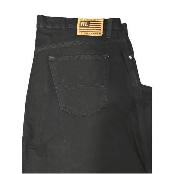 Vintage Polo Jeans Co Jeans Mens 38x32 Black Loose Baggy Y2K Ralph Lauren 90's - Picture 2 of 7
